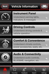 My Fiat App Feature Vehicle Info
