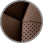 El tapizado de cuero Corniola marrón perforado con detalles en marfil es estándar en el FIAT® 500X Trekking Plus y disponible en el Trekking