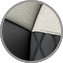 El cuero sintético premium negro/Avorio con detalles 3-D en marfil y Quilted Melange es estándar en el FIAT® 500X Trekking