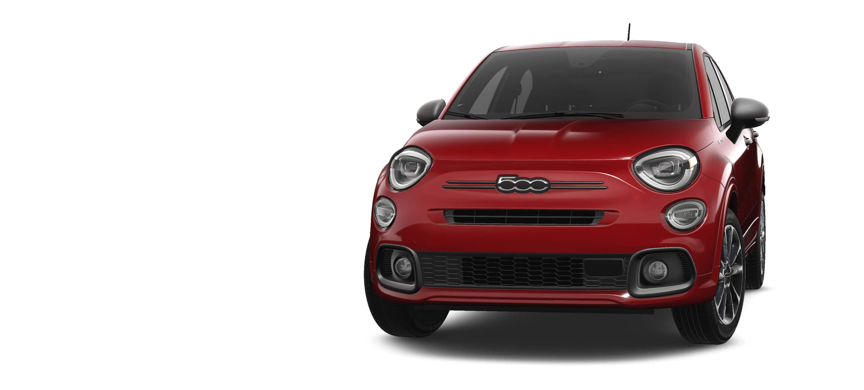 The 2023 Fiat 500X crossover SUV, shown from front.