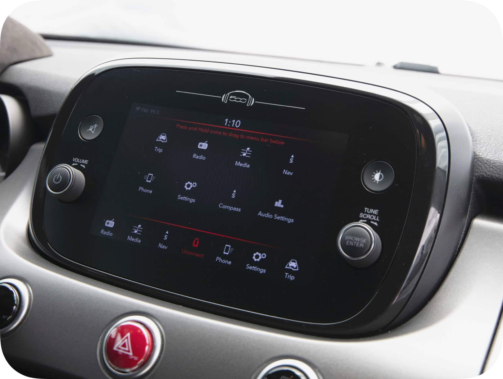 Uconnect 5.0 - Radio and media connections for 2017 Fiat 500 