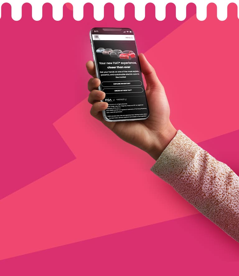 A page from the Fiat Live Store app, displayed on a smartphone.